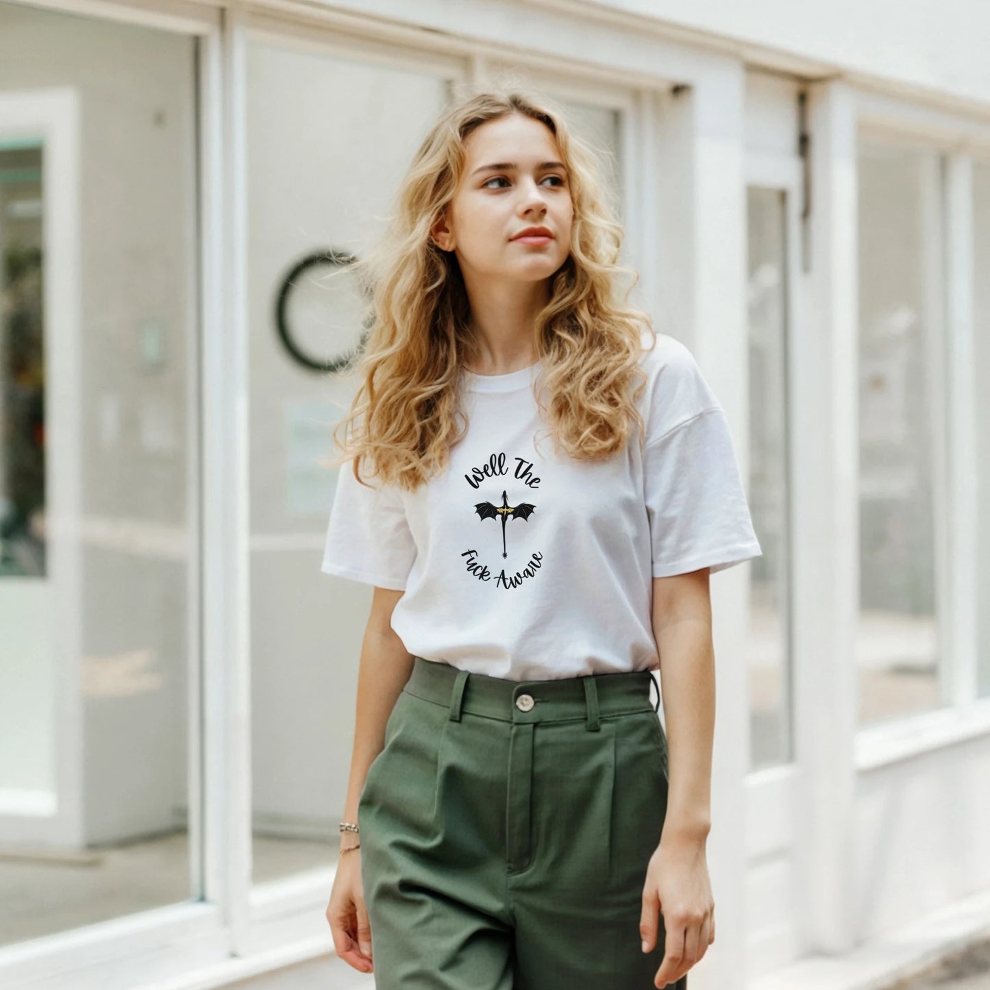 Forth Wing Dragon T-Shirt – “Well The Fuck Aware” Fantasy Tee - F4 Custom Prints