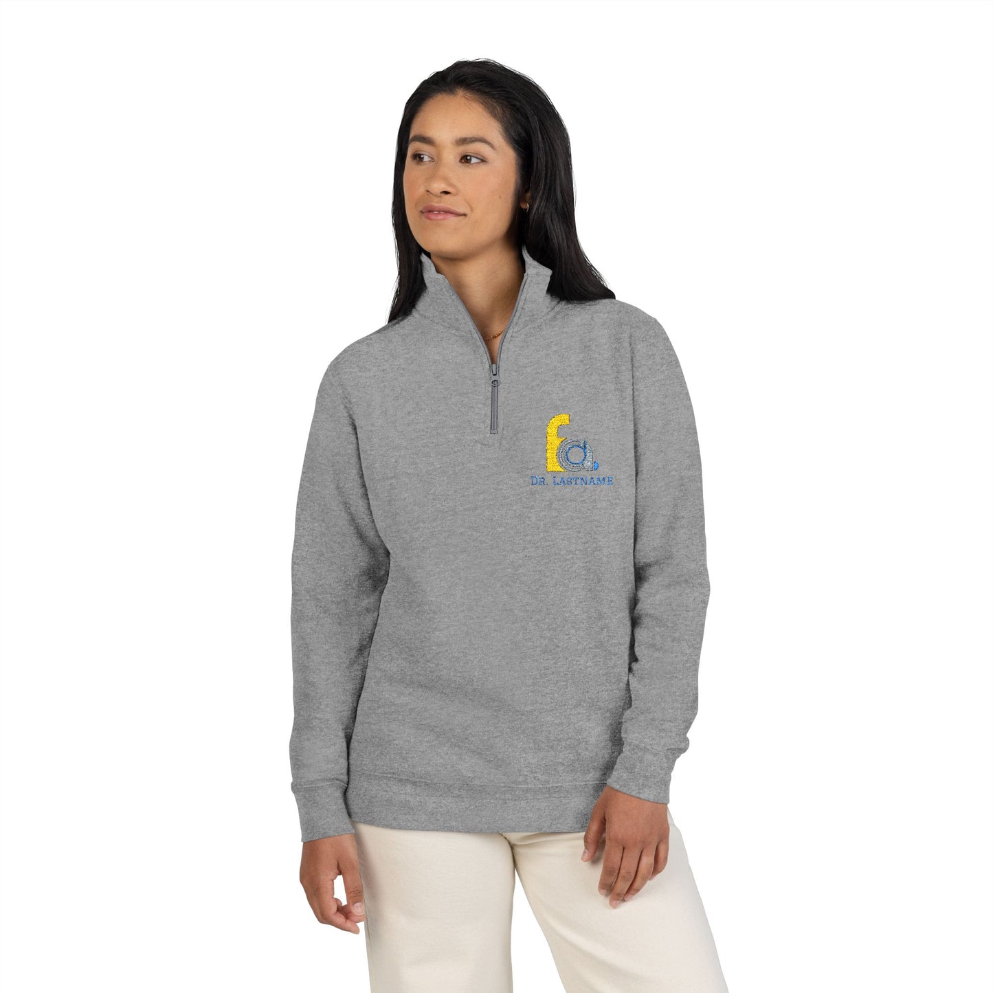 FACD Embroidered Logo Quarter Zip Fleece Pullover