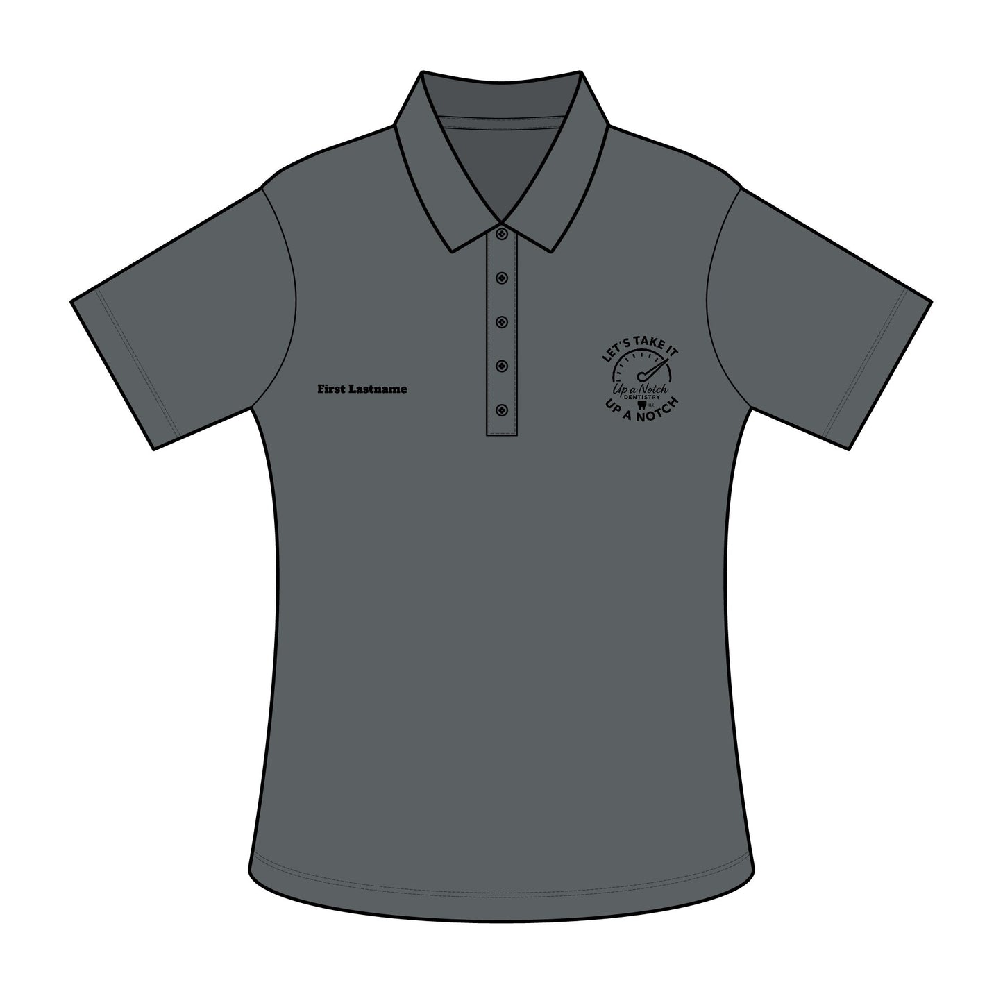 Embroidered 'Up a Notch Dentistry' Women's Polo — Personalized Name