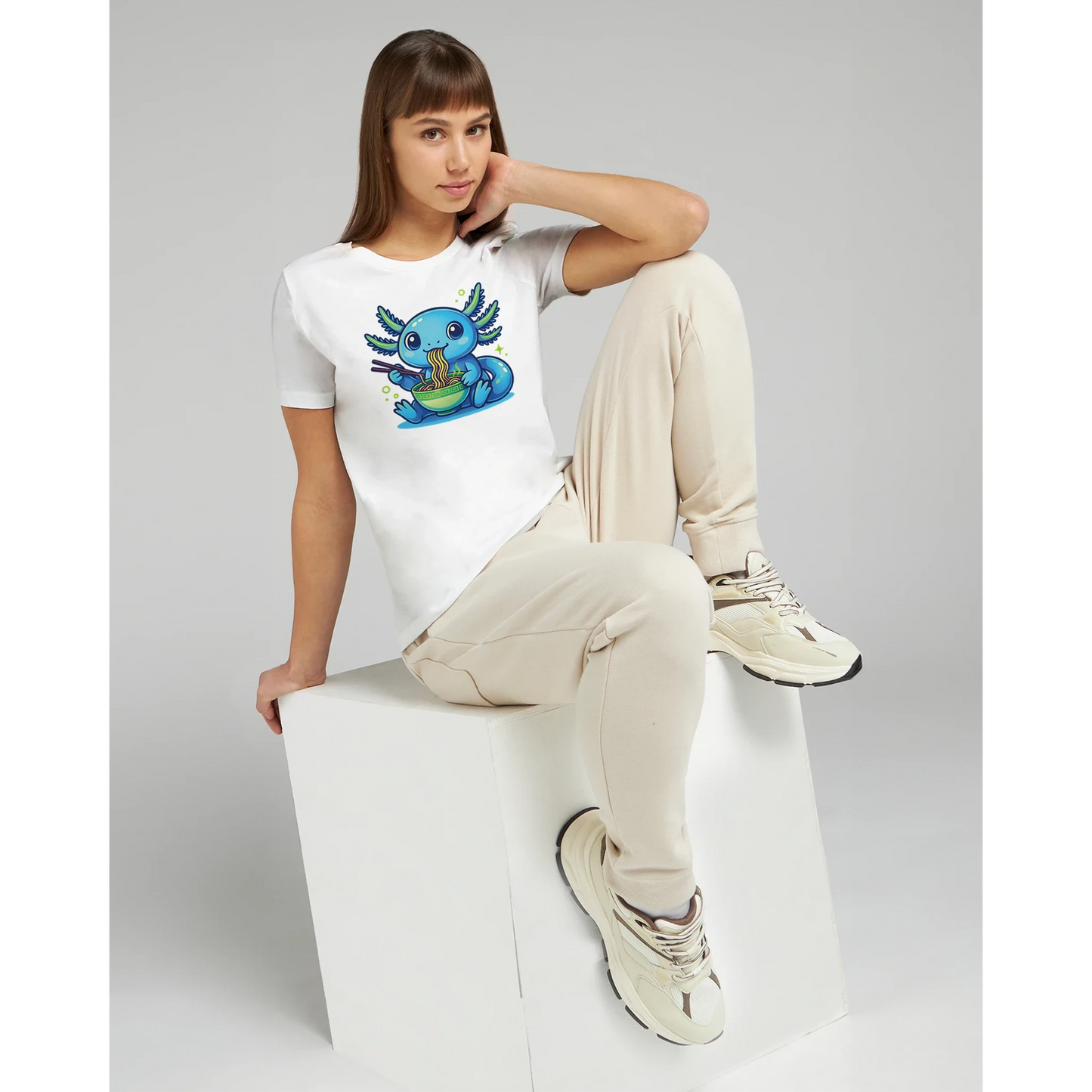 Women’s Kawaii Axolotl Ramen T-Shirt