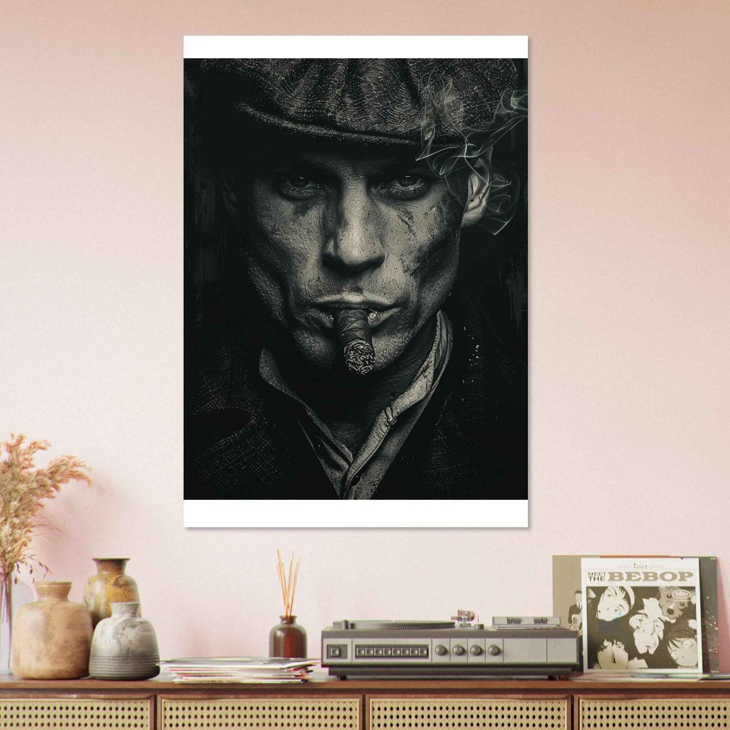"The Gangster's Gaze" Poster – Gritty, Noir-Inspired Wall Art (Multiple Sizes Available)