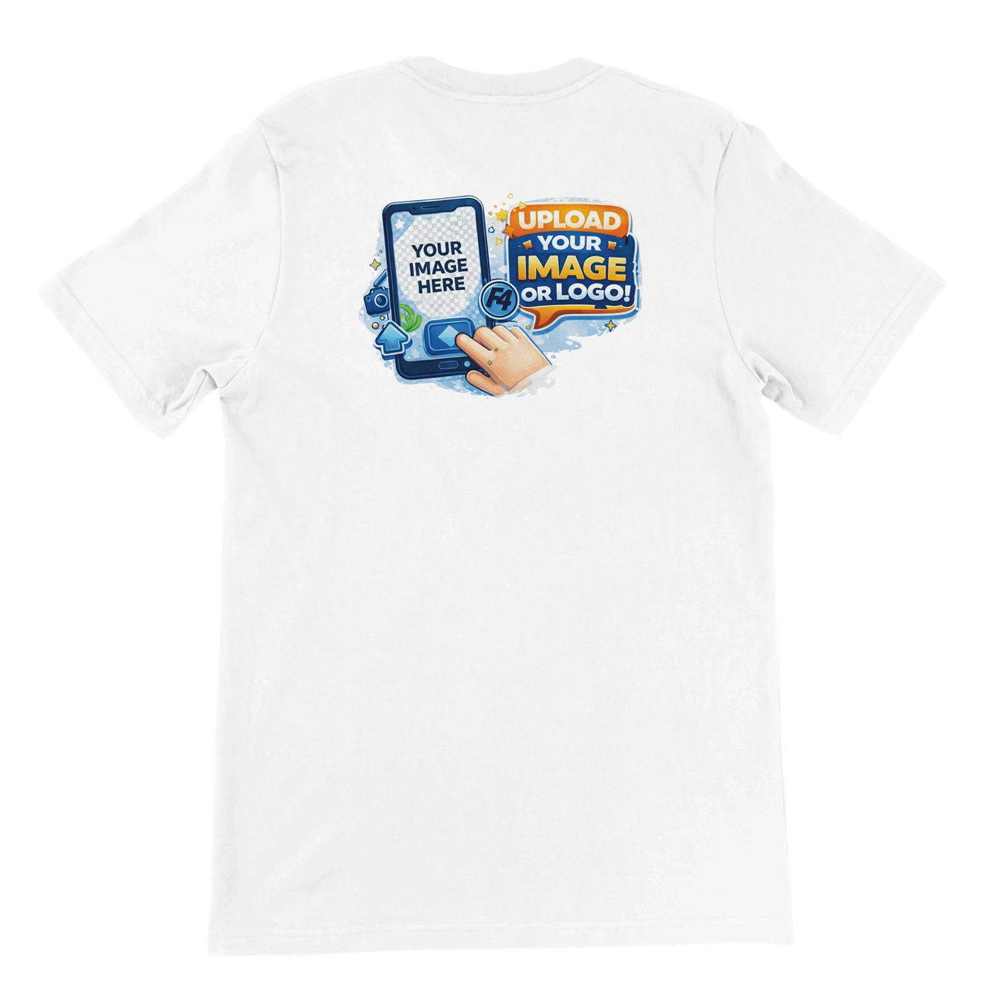 Custom Logo White T-Shirt – Front & Back Print