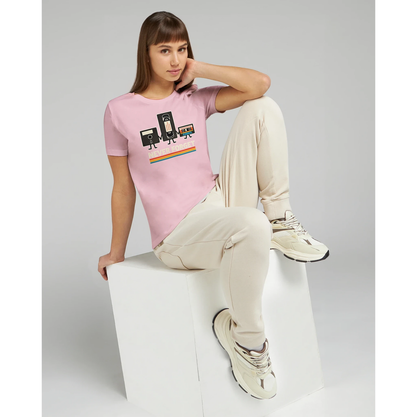 Women’s Retro Tech Squad Never Forget T-Shirt