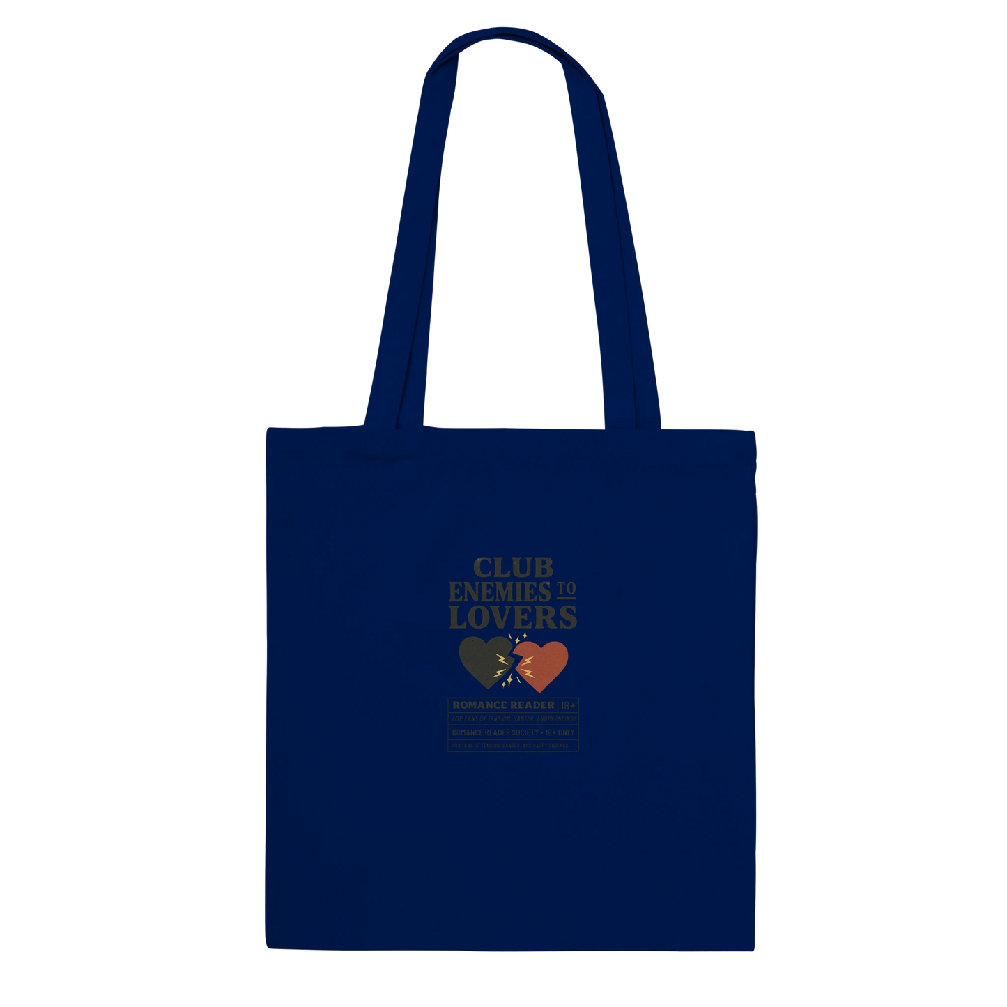 Enemies to Lovers Tote – Romance Reader Canvas Book Bag - F4 Custom Prints