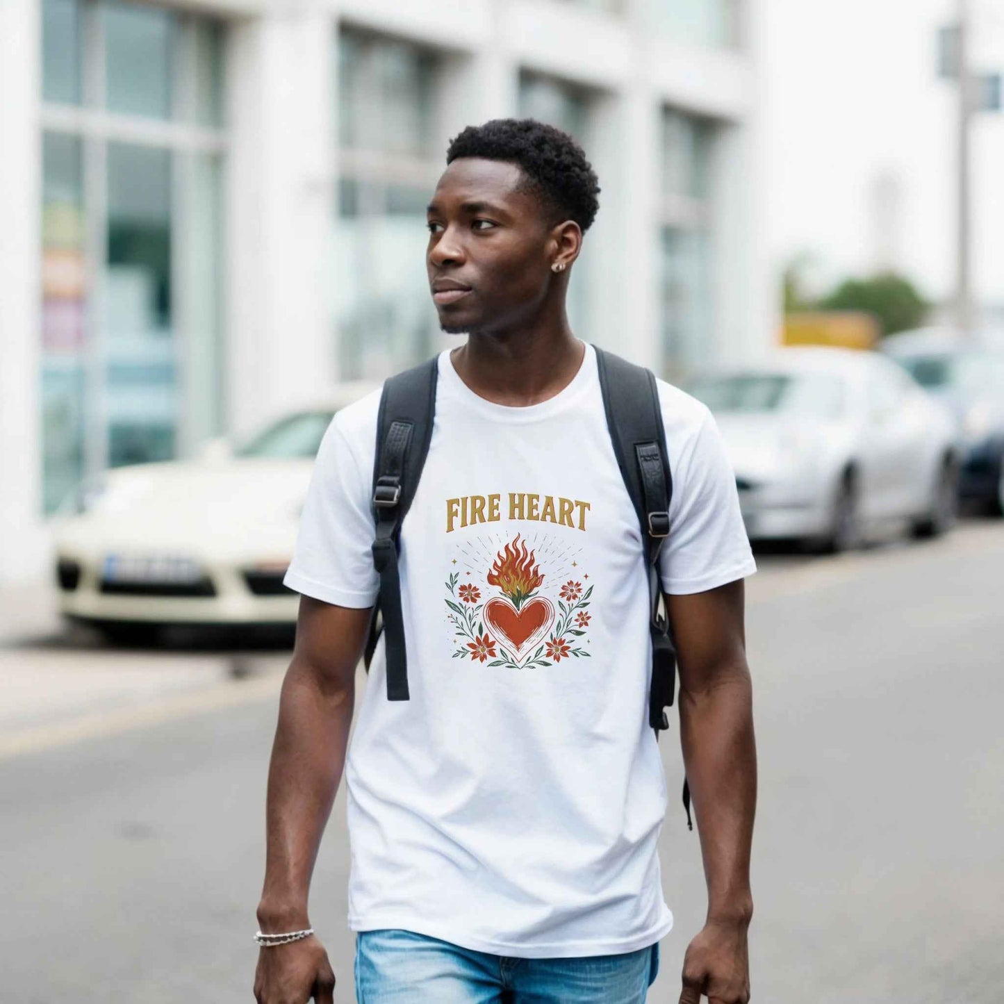 Fire Heart T-Shirt TOG – Fantasy Flame Graphic Tee - F4 Custom Prints