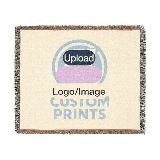 Custom Photo Woven Blanket – Personalized Logo & Image Throw