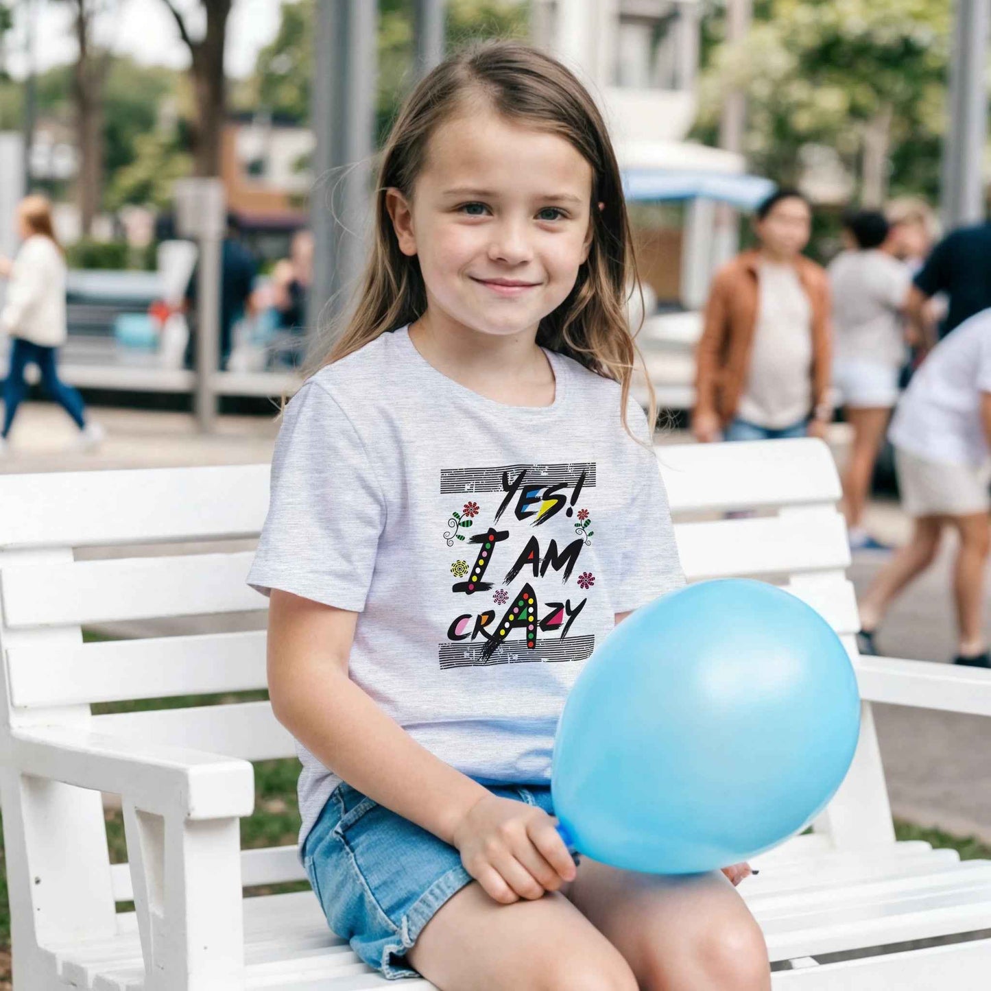 Abstract Kids T-Shirt – Dynamic Rainbow Shapes & Patterns in Your Choice of Bright Colors