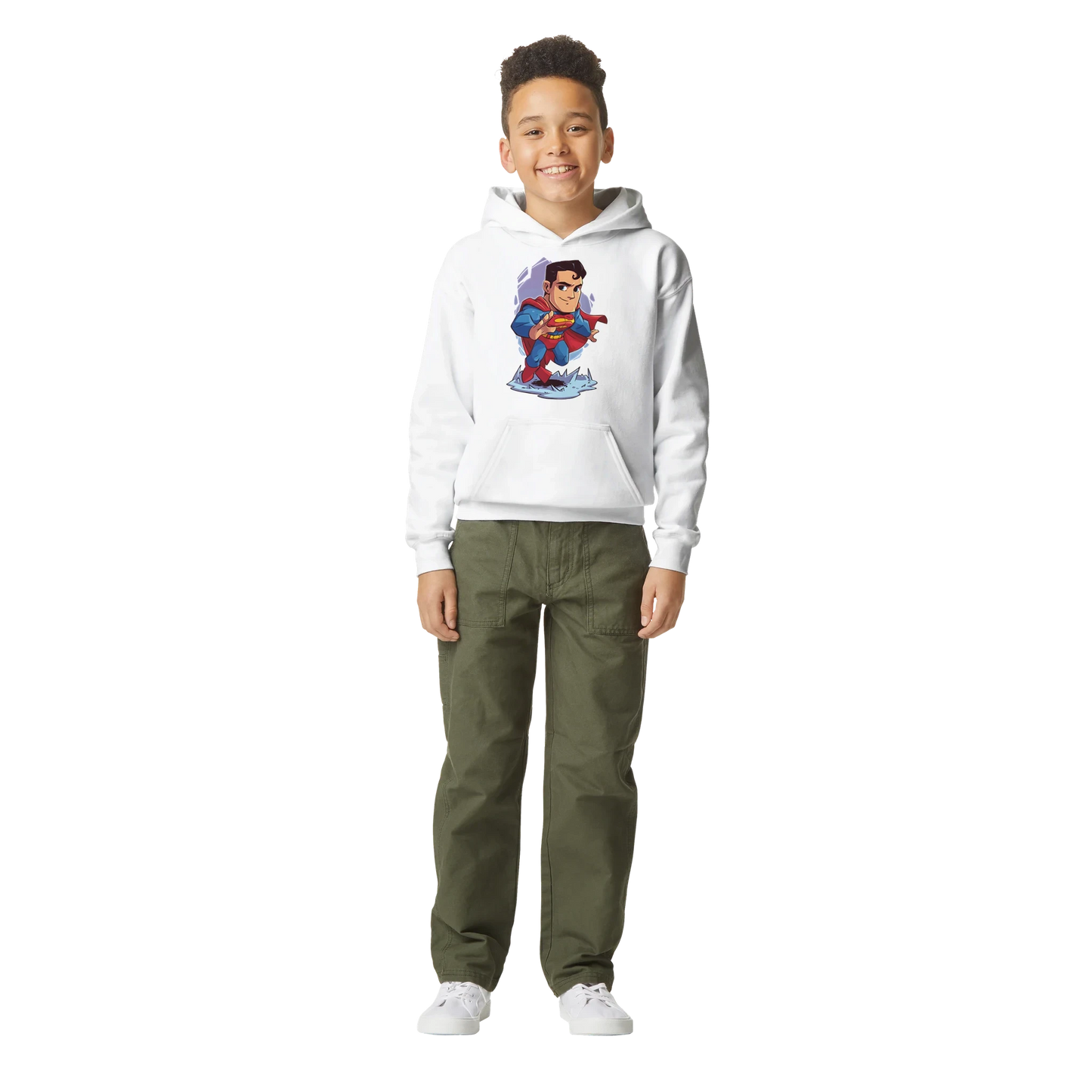 Kids Chibi Superman Inspired Hoodie