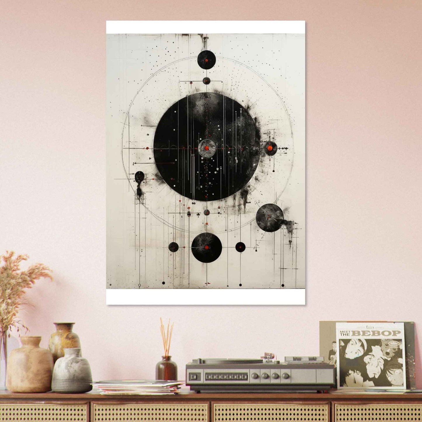 "The Cosmic Blueprint" Poster – Abstract Space & Engineering Wall Art (Multiple Sizes Available)