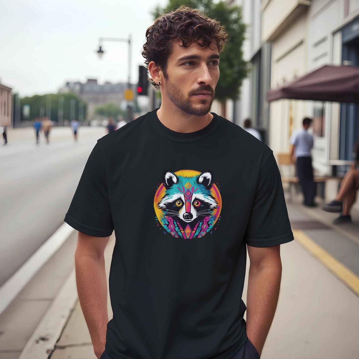 Abstract Raccoon Graphic Tee – Premium Comfort & Bold Style for Everyday Wear