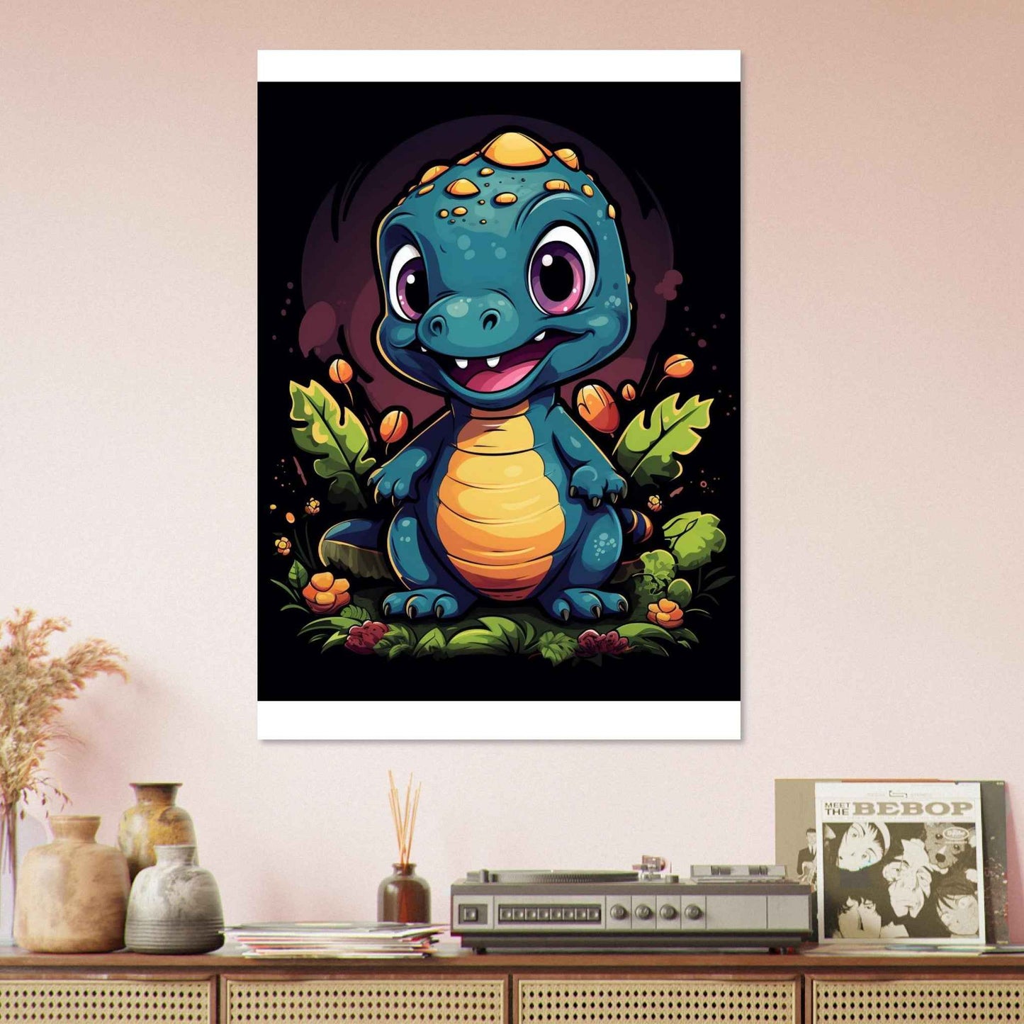 Chibi Dino Poster – Adorable & Playful Wall Art (Multiple Sizes Available)