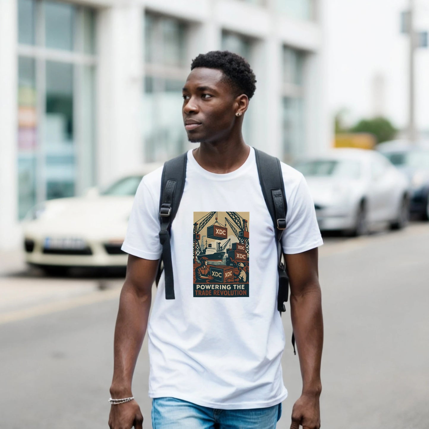 XDC Crypto Shirt – Powering Trade Revolution Retro Tee - F4 Custom Prints