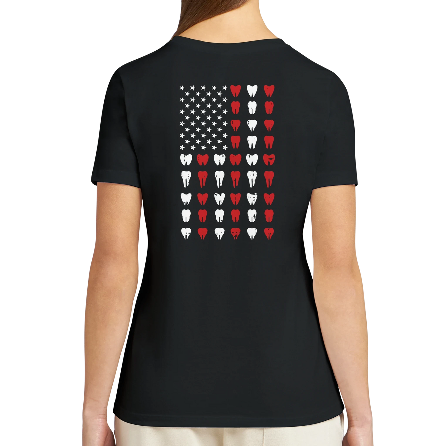 Women’s Dental Tooth Flag Personalized T-Shirt