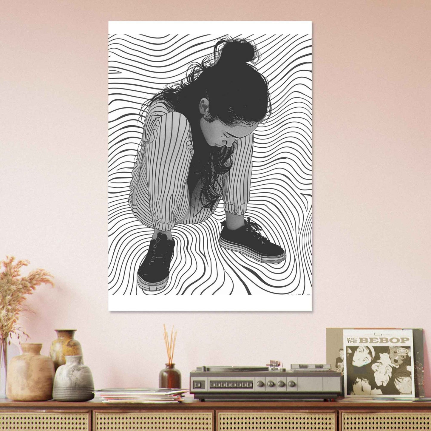 "Wavy Wonder" Poster – Striking Optical Illusion Wall Art (Multiple Sizes Available)