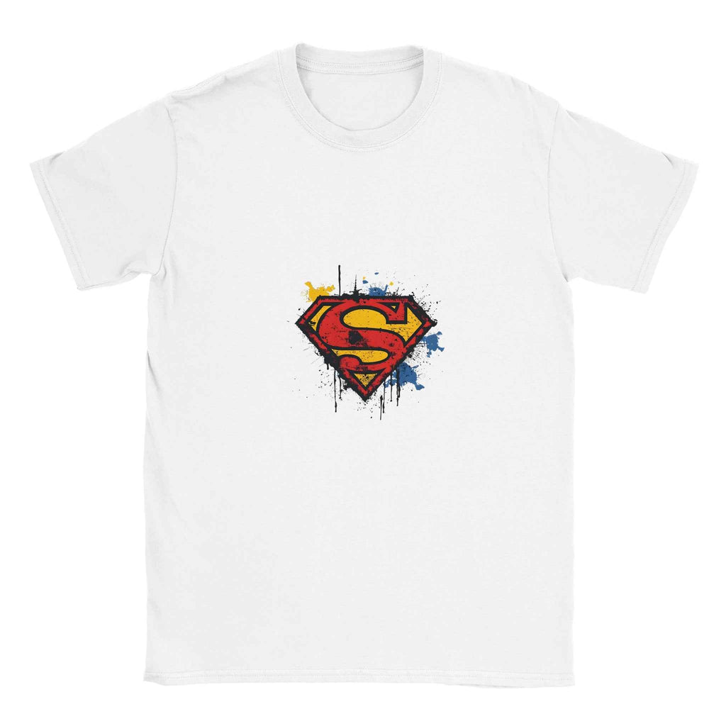 Distressed Superman S-Shield T-Shirt – Heroic Comic-Inspired Graphic Tee for Men & Women