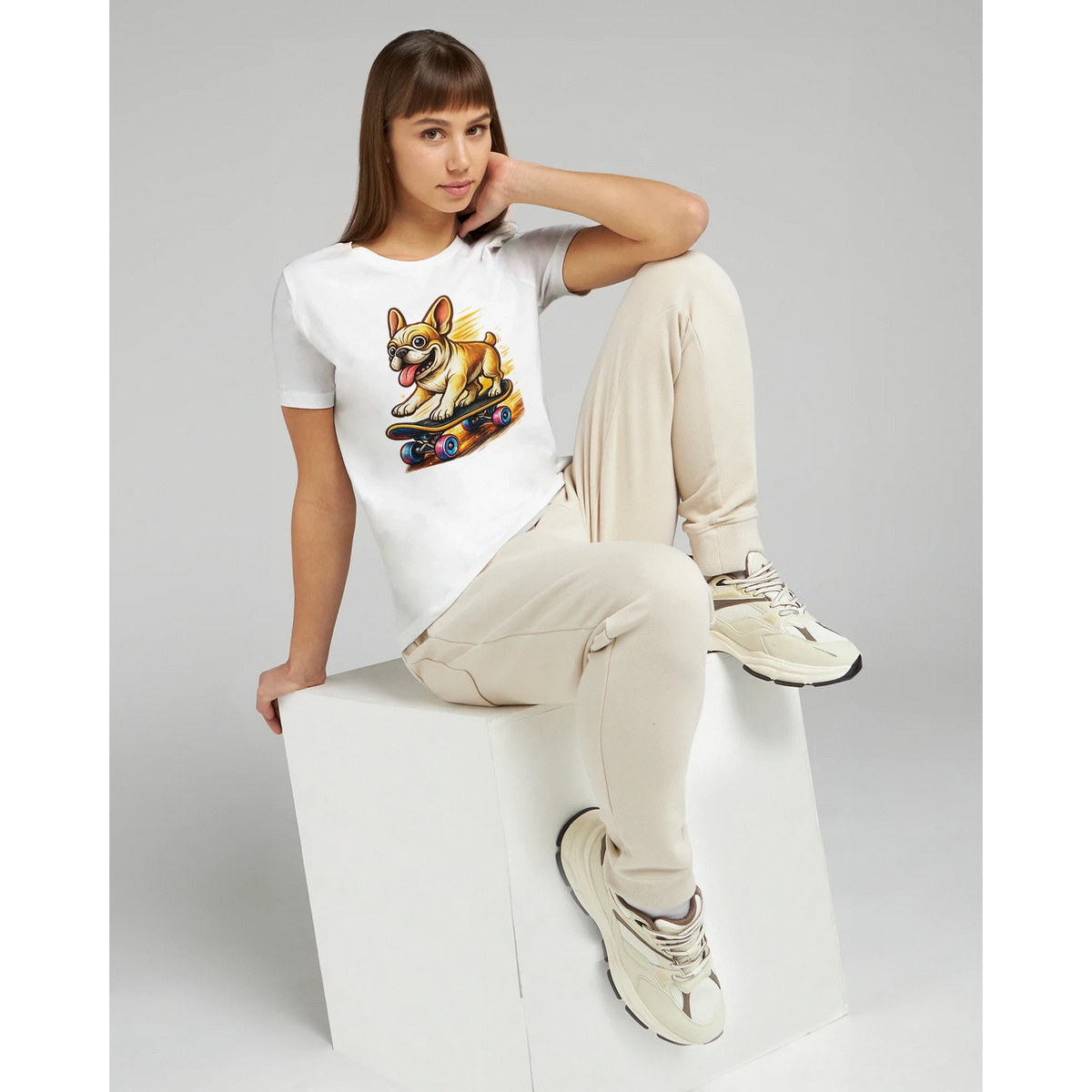 Women’s Skater Frenchie T-Shirt