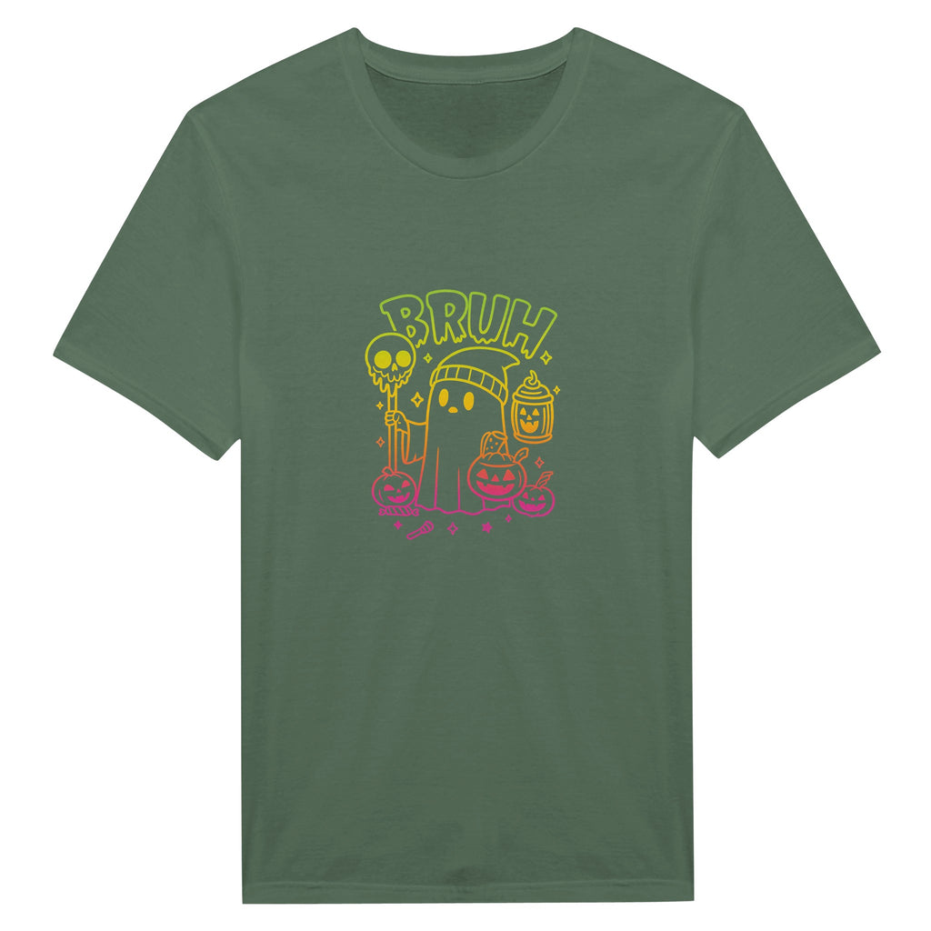 Bruh Halloween Ghost T-Shirt- Spooky Season Funny Meme Tee - F4 Custom Prints