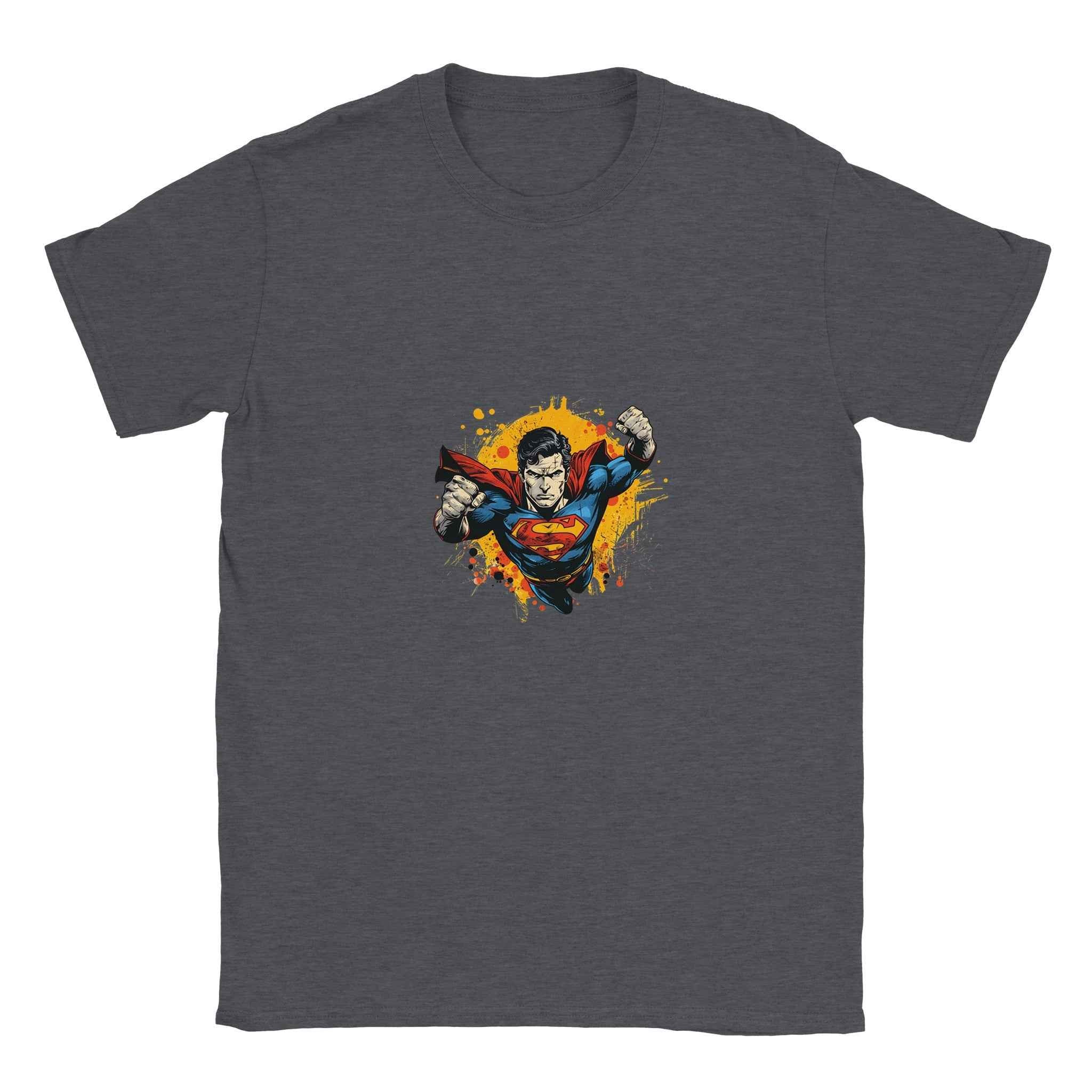 Superman Action Stance T-Shirt – Heroic Comic-Inspired Graphic Tee in Multiple Colors