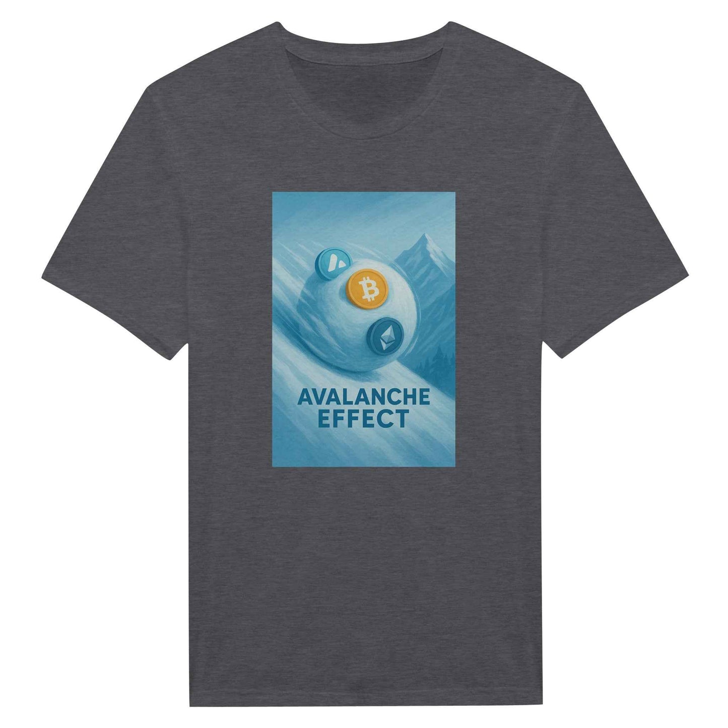 Crypto Avalanche Effect T-Shirt – Blockchain Snowball Graphic Tee in Multiple Colors