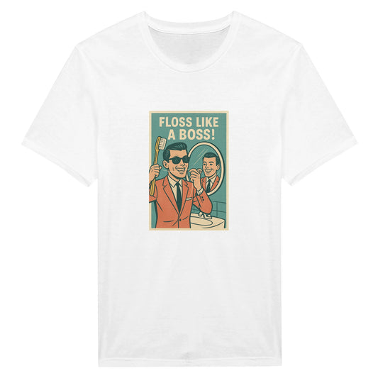 Floss Like a Boss T-Shirt – Retro Dental Humor Tee - F4 Custom Prints