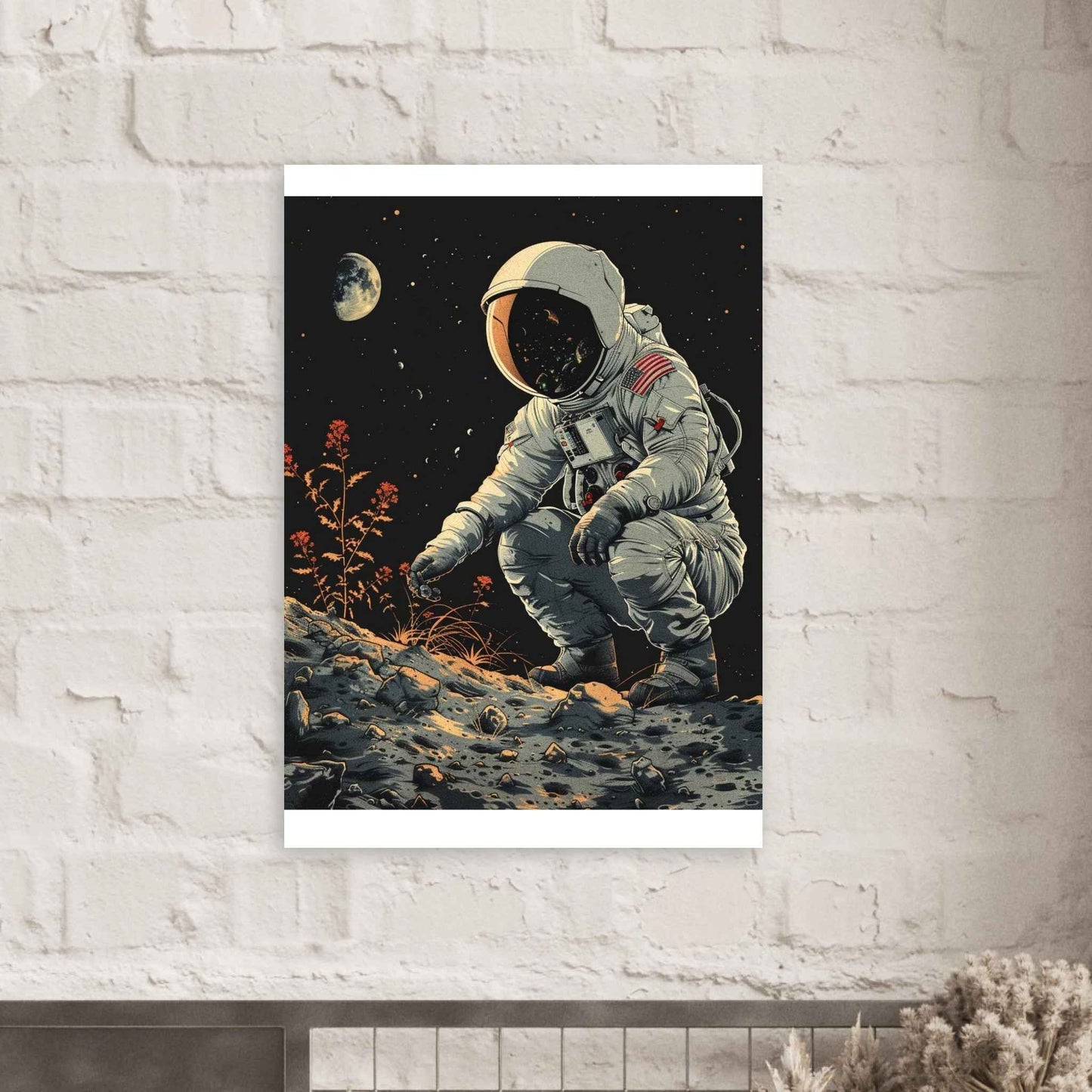 "Lunar Bloom" Poster – Cosmic Discovery Wall Art (Multiple Sizes Available)
