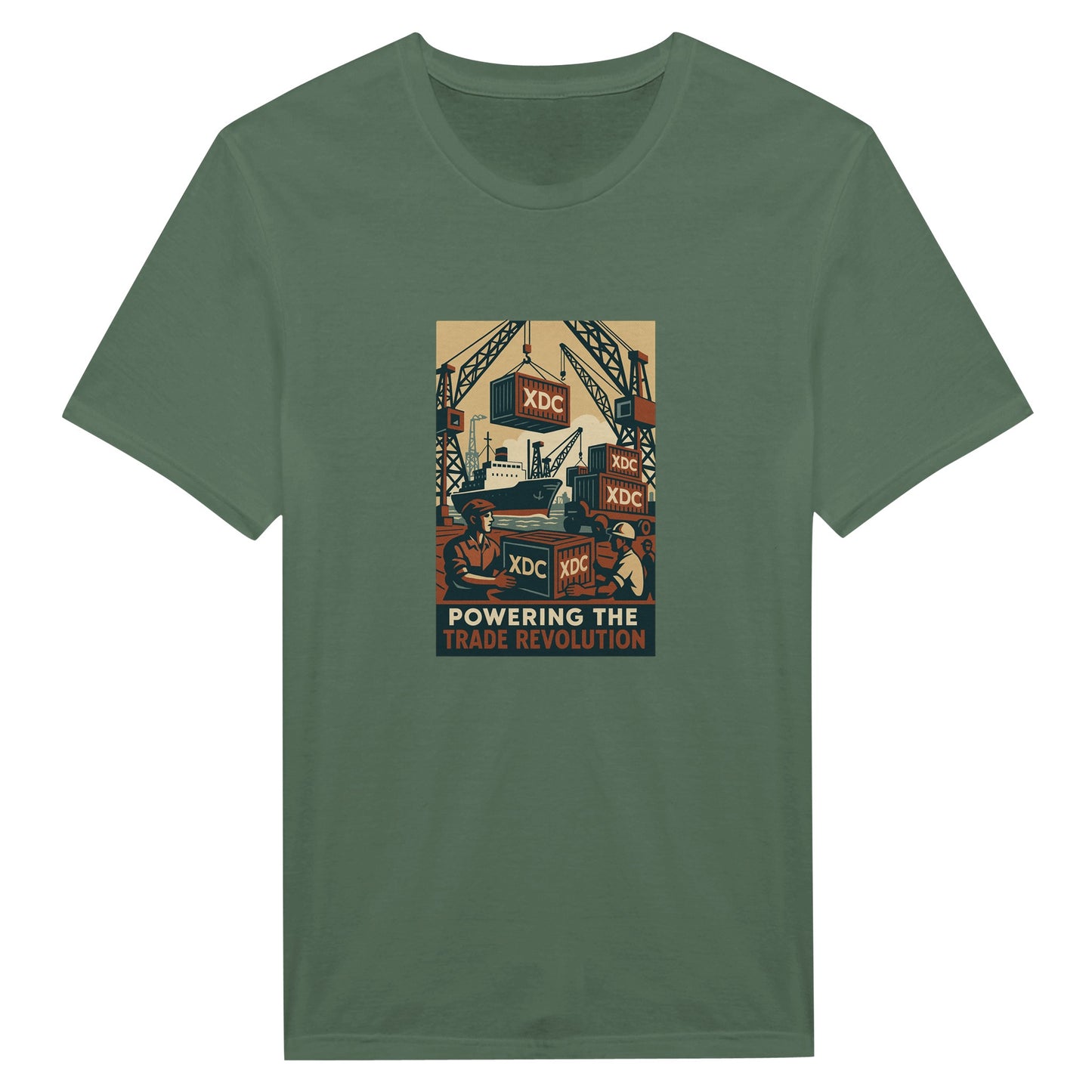 XDC Crypto Shirt – Powering Trade Revolution Retro Tee - F4 Custom Prints