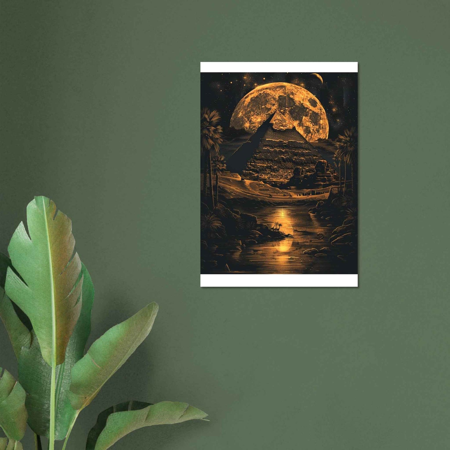 "Desert Moon Pyramid" Poster – Mystical Egyptian Wall Art (Multiple Sizes Available)