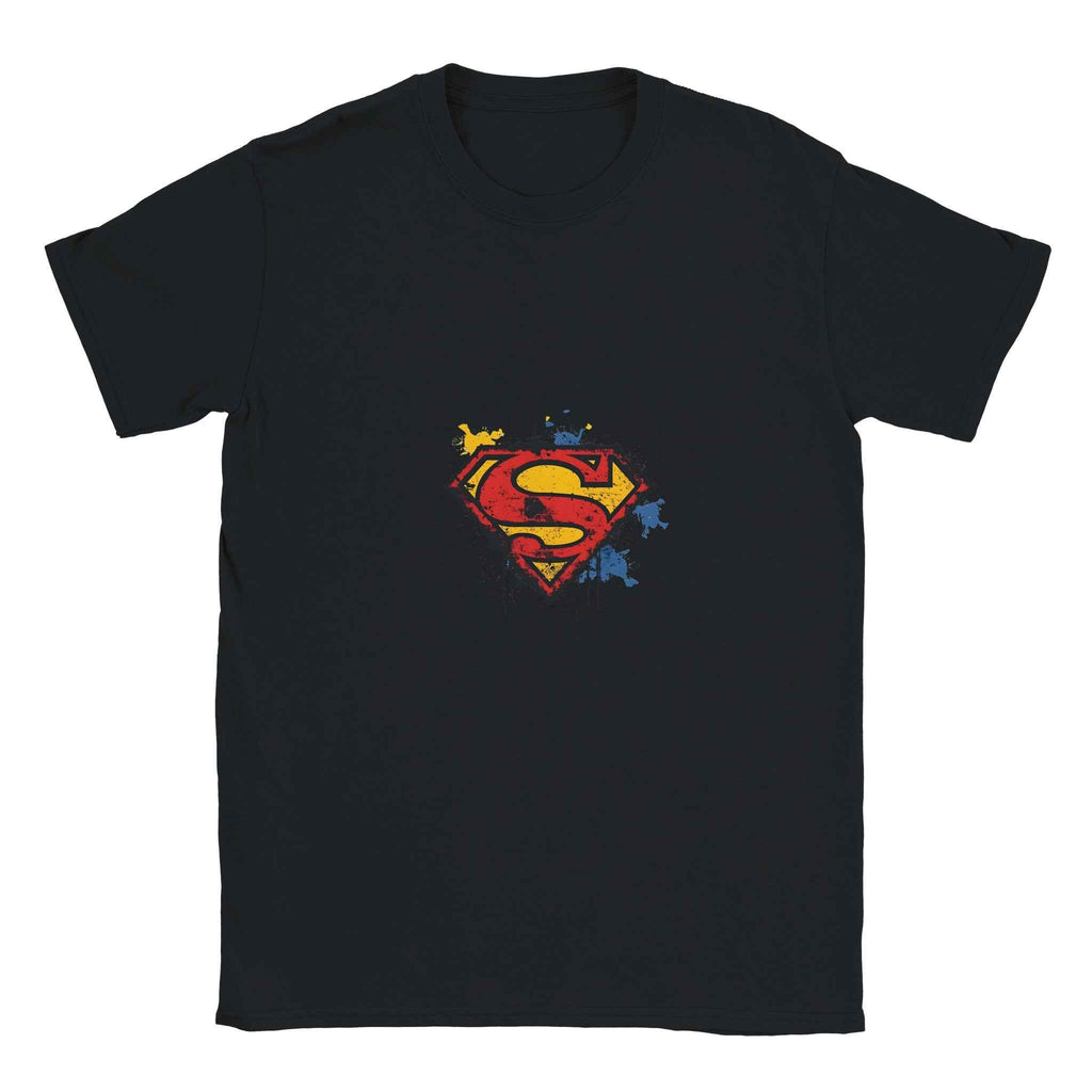 Distressed Superman S-Shield T-Shirt – Heroic Comic-Inspired Graphic Tee for Men & Women