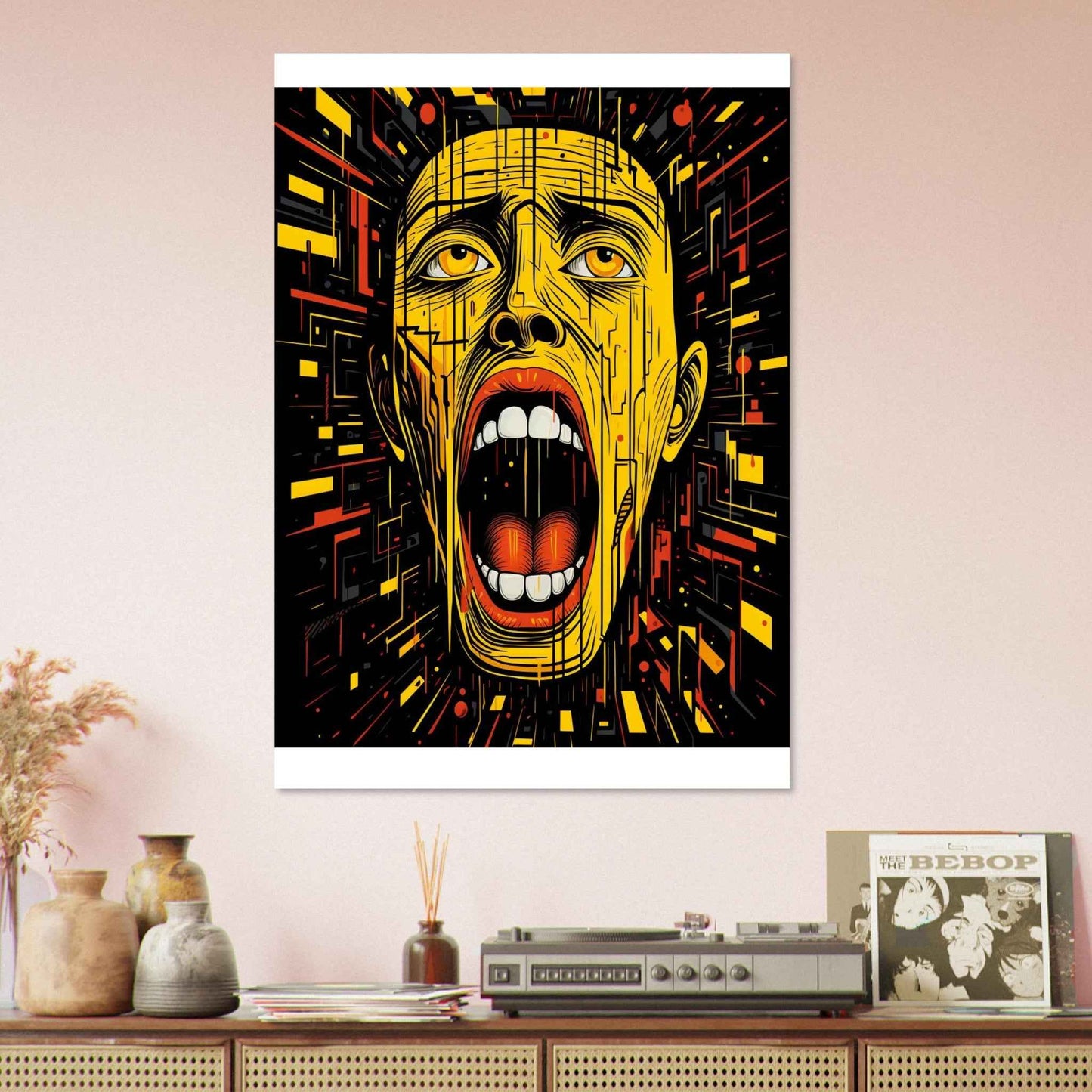"The Scream" Poster – Bold Neo-Expressionist Wall Art (Multiple Sizes Available)