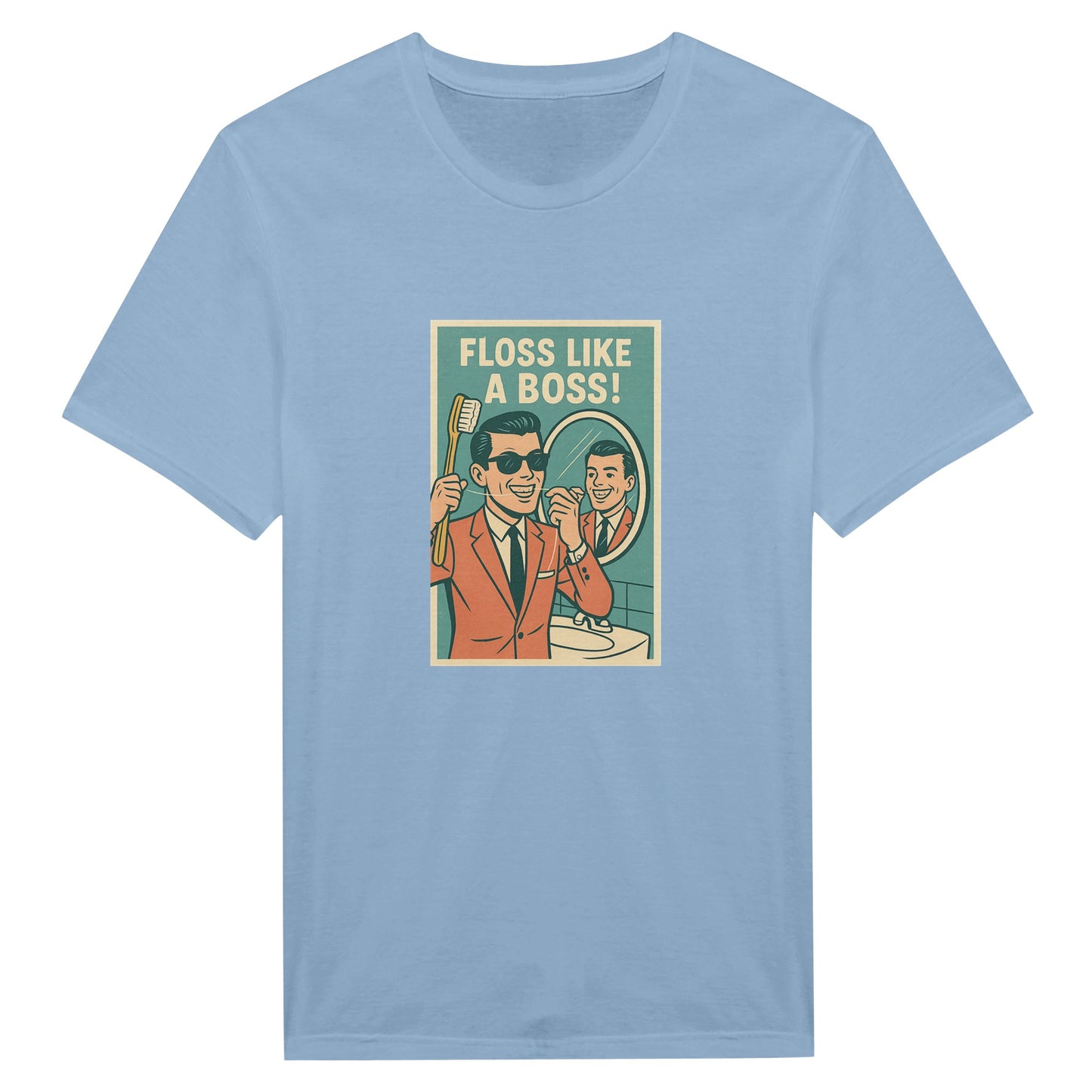 Floss Like a Boss T-Shirt – Retro Dental Humor Tee - F4 Custom Prints