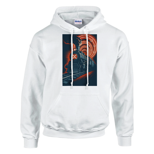 XRP Express Hoodie – Vintage Crypto Train Design - F4 Custom Prints