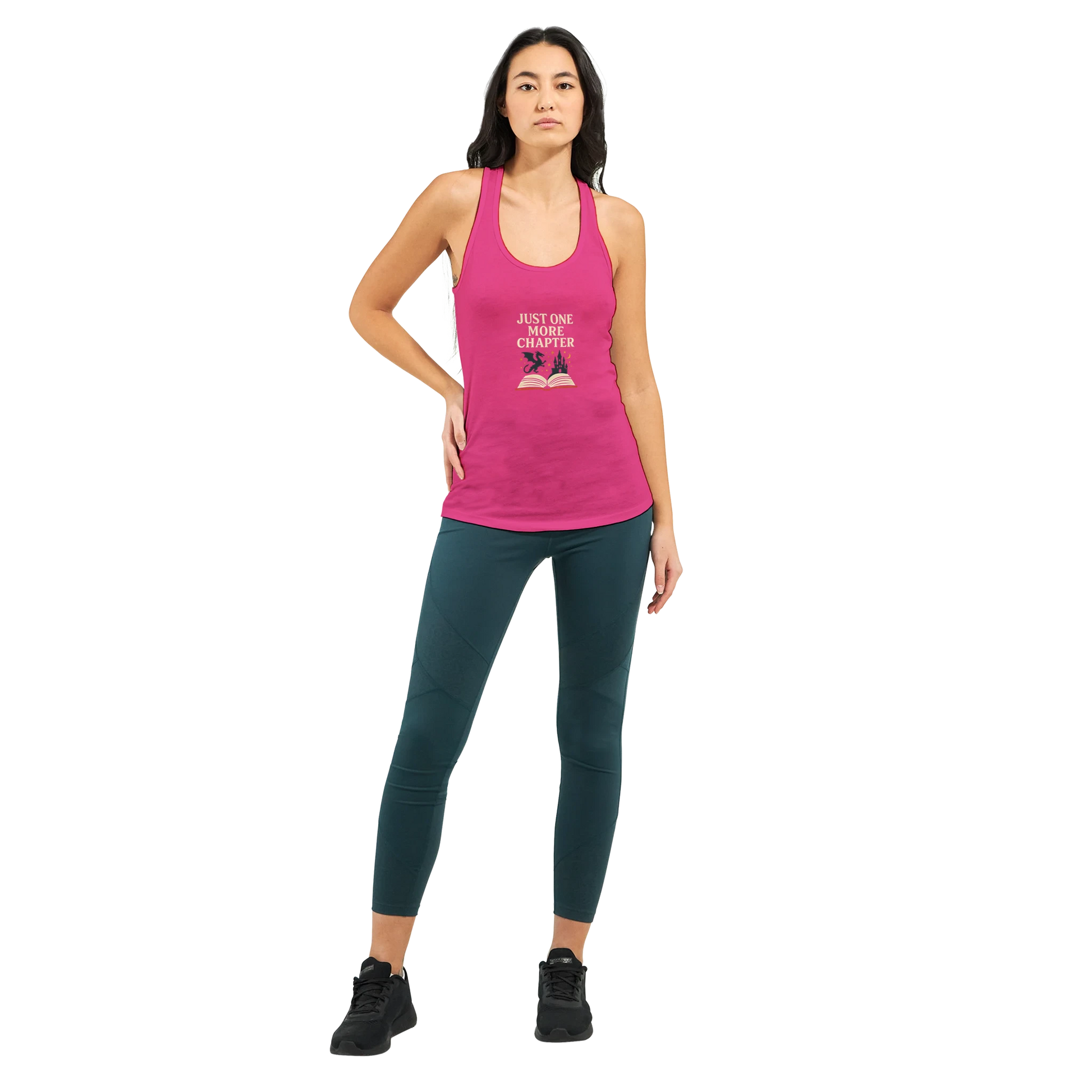 One More Chapter Women's Tank – Literary Racerback Workout Tee - F4 Custom Prints