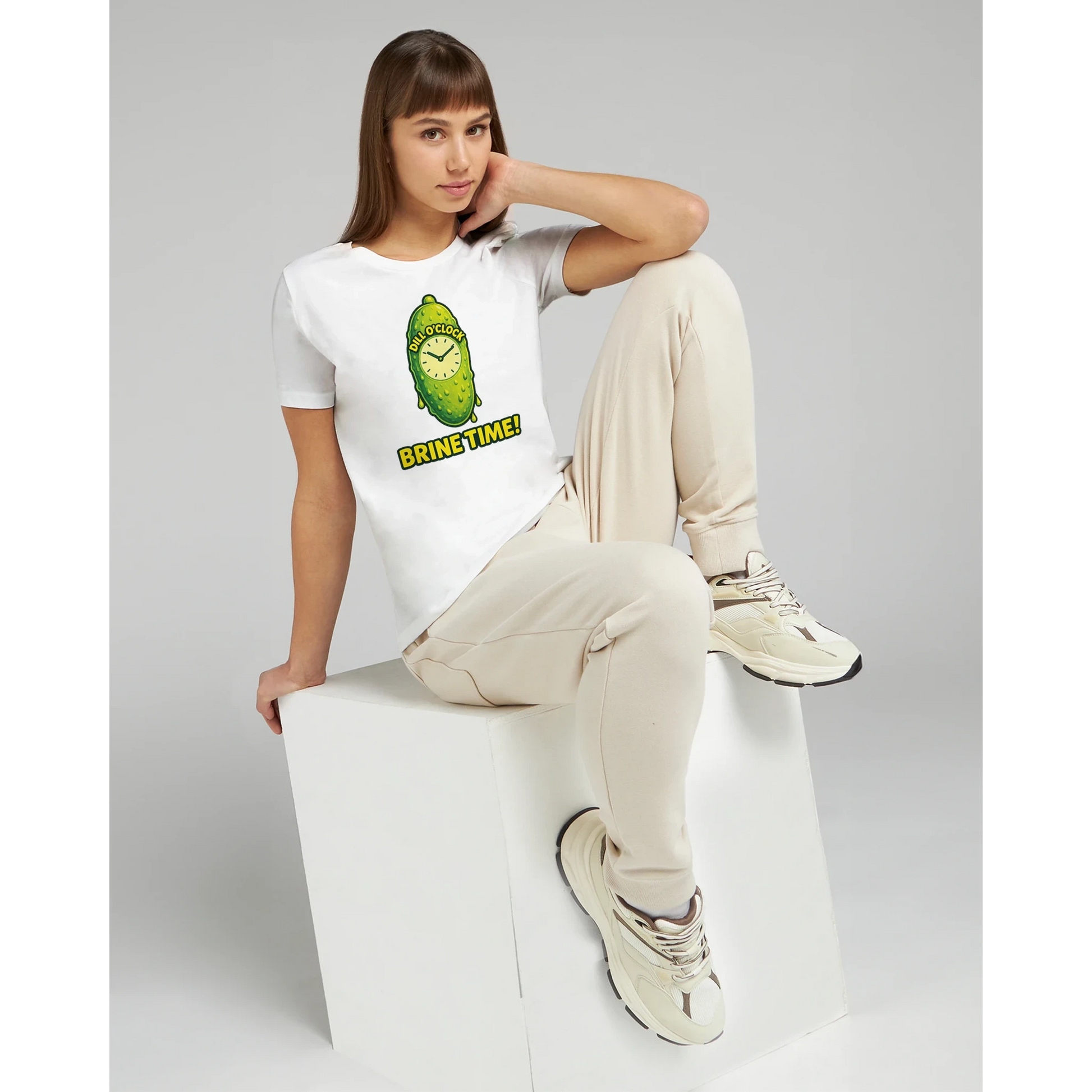 Women’s Dill OClock Brine Time Pickle T-Shirt