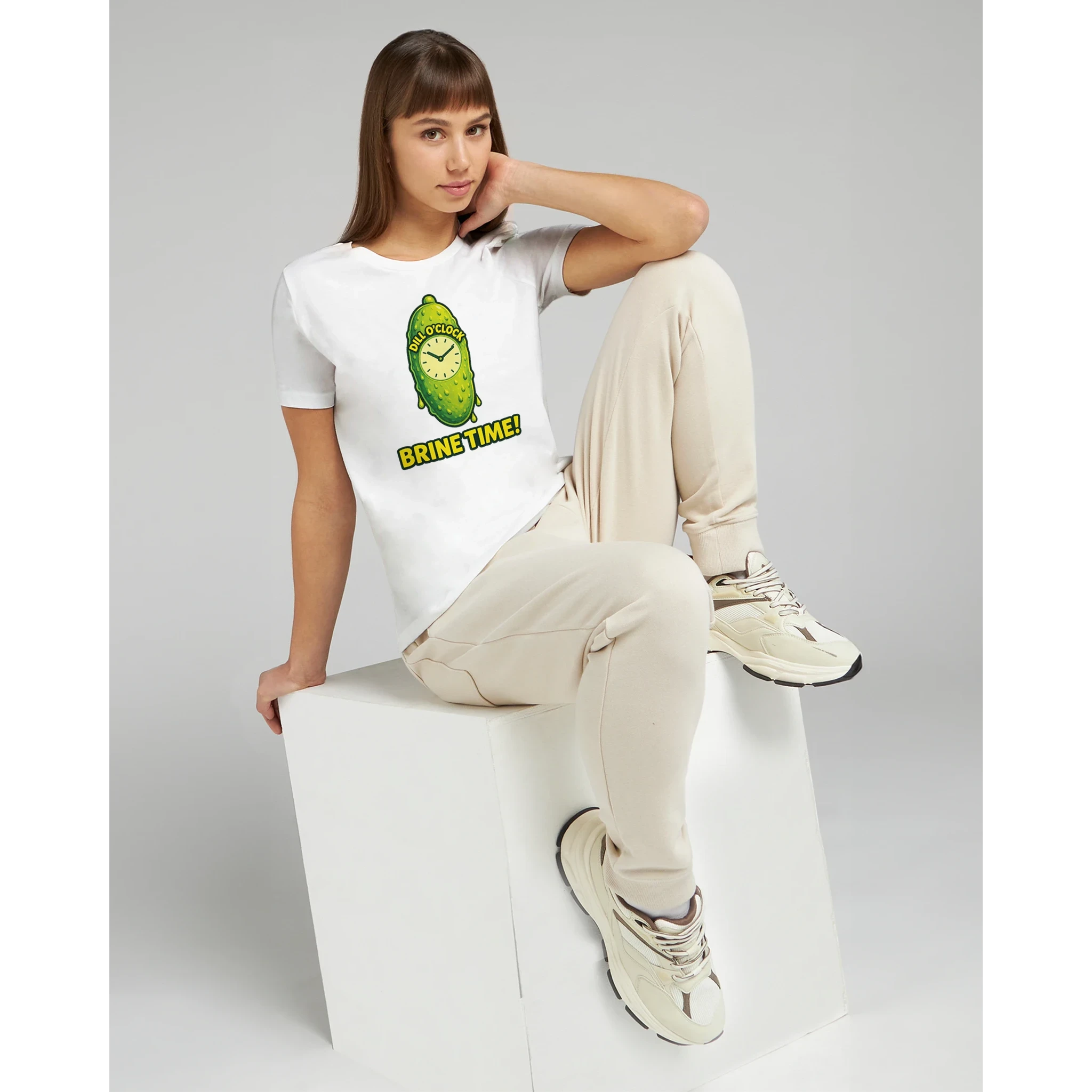 Women’s Dill OClock Brine Time Pickle T-Shirt