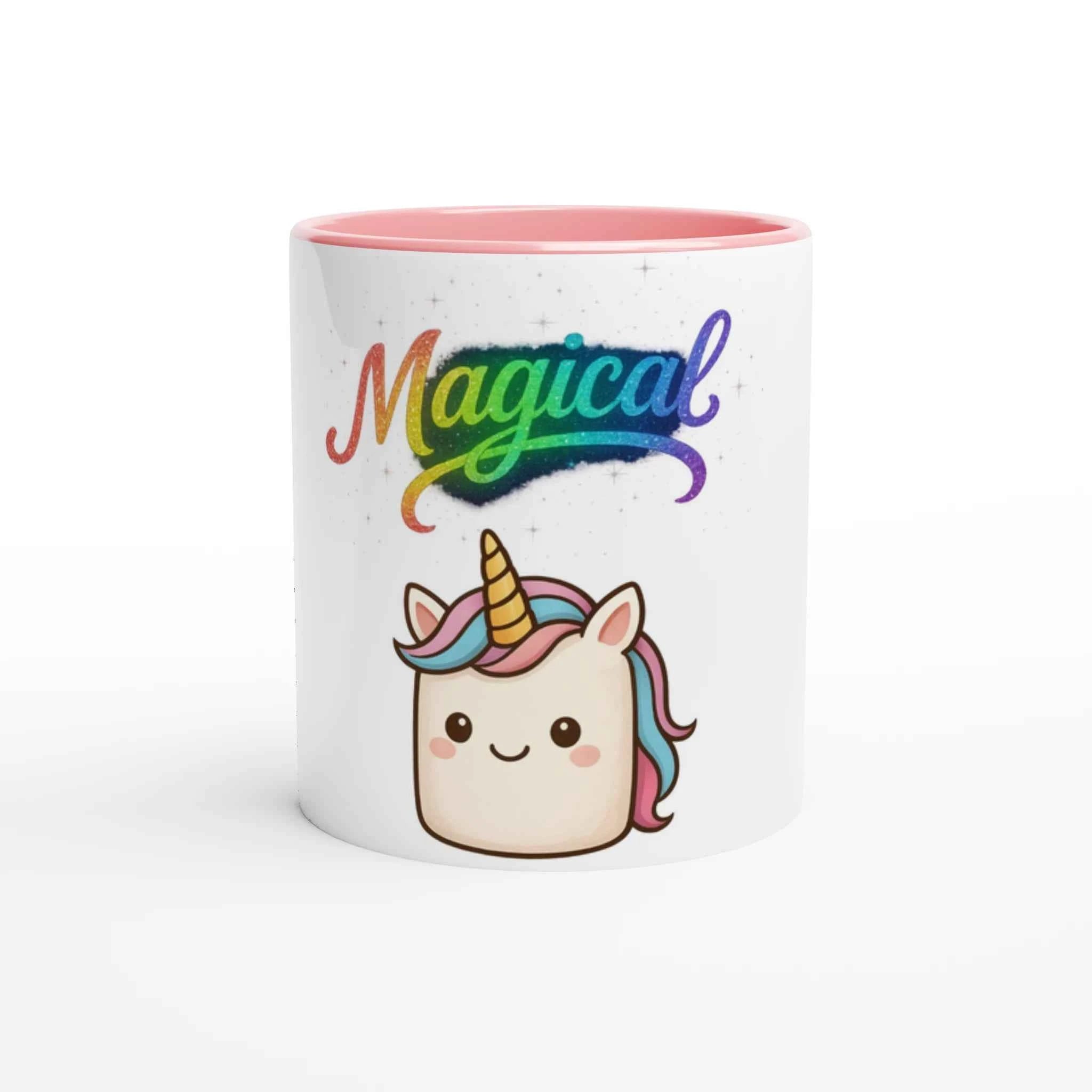 Magical Unicorn Rainbow 11oz Coffee Mug with Color Inside