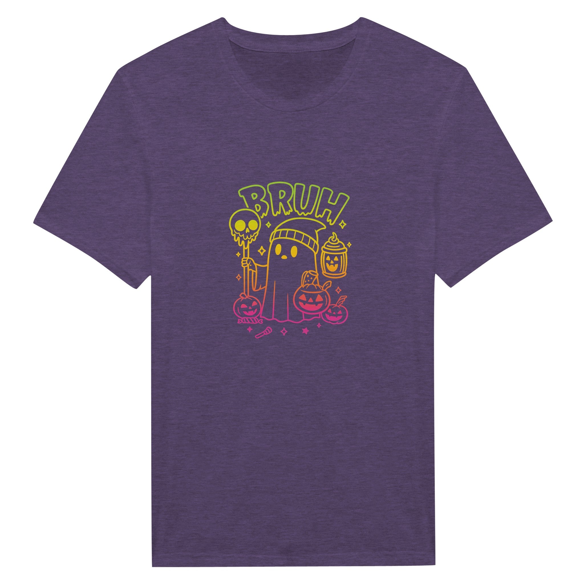 Bruh Halloween Ghost T-Shirt- Spooky Season Funny Meme Tee - F4 Custom Prints