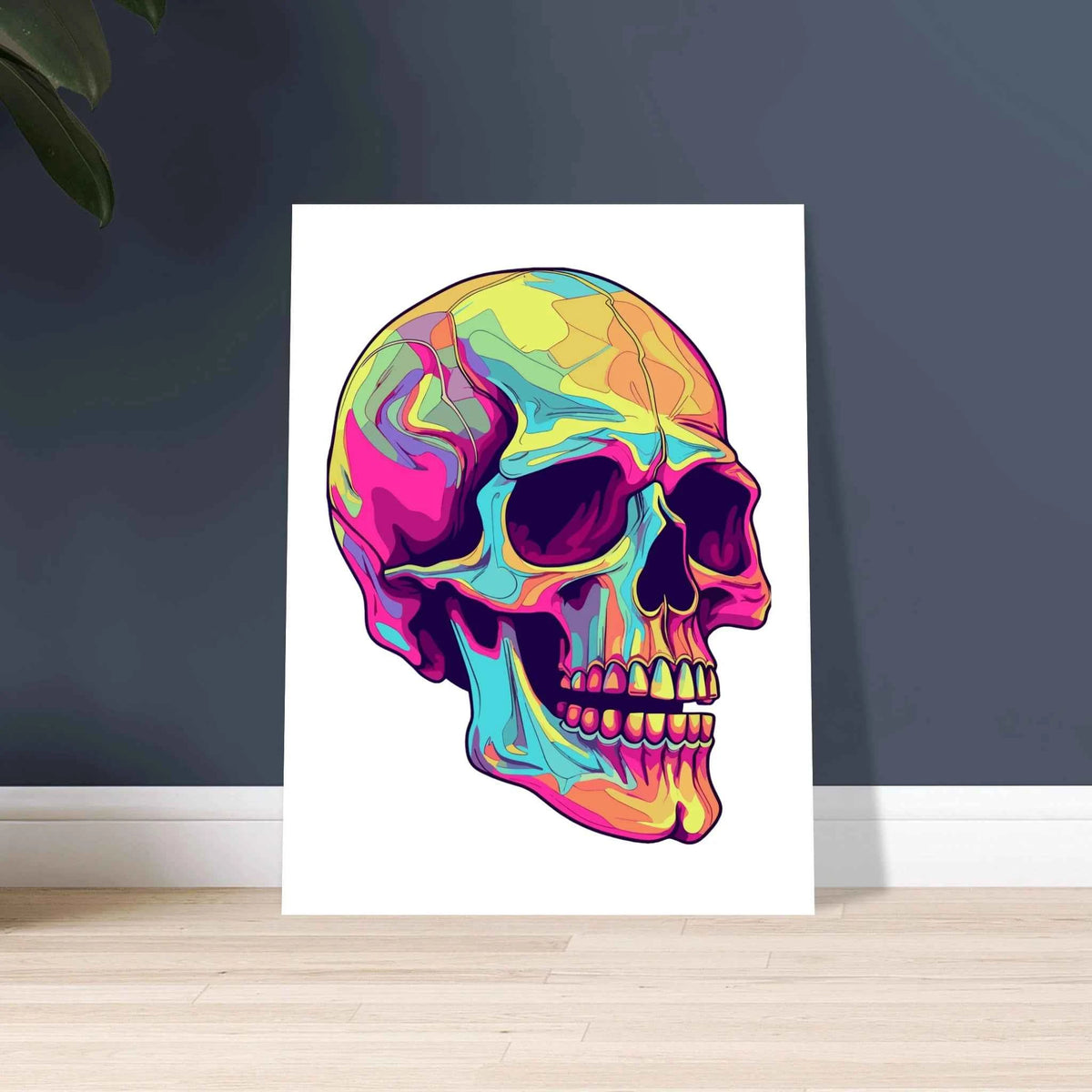 Neon Skull Fine Art Poster