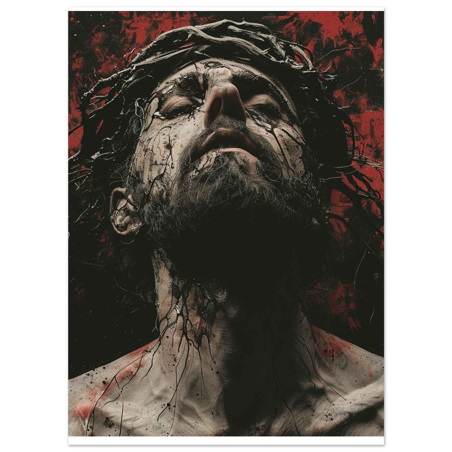 “The Passion” Poster – Dramatic & Intense Religious Wall Art (Multiple Sizes Available)