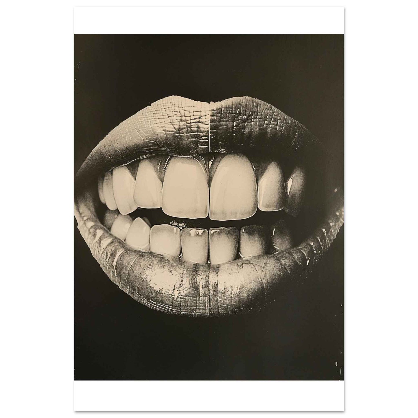 "Bite Me" Poster – Edgy Monochrome Glamour Wall Art (Multiple Sizes Available)