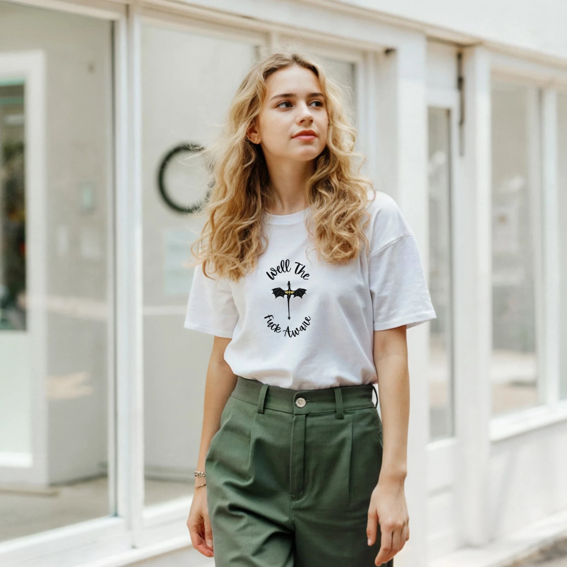 Forth Wing Dragon T-Shirt – “Well The Fuck Aware” Fantasy Tee - F4 Custom Prints