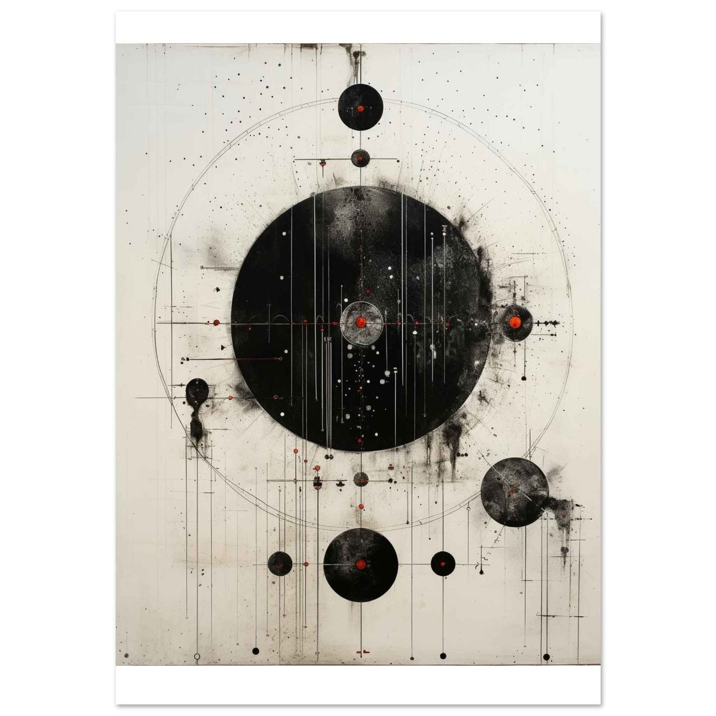 "The Cosmic Blueprint" Poster – Abstract Space & Engineering Wall Art (Multiple Sizes Available)