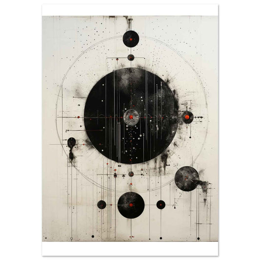 "The Cosmic Blueprint" Poster – Abstract Space & Engineering Wall Art (Multiple Sizes Available)