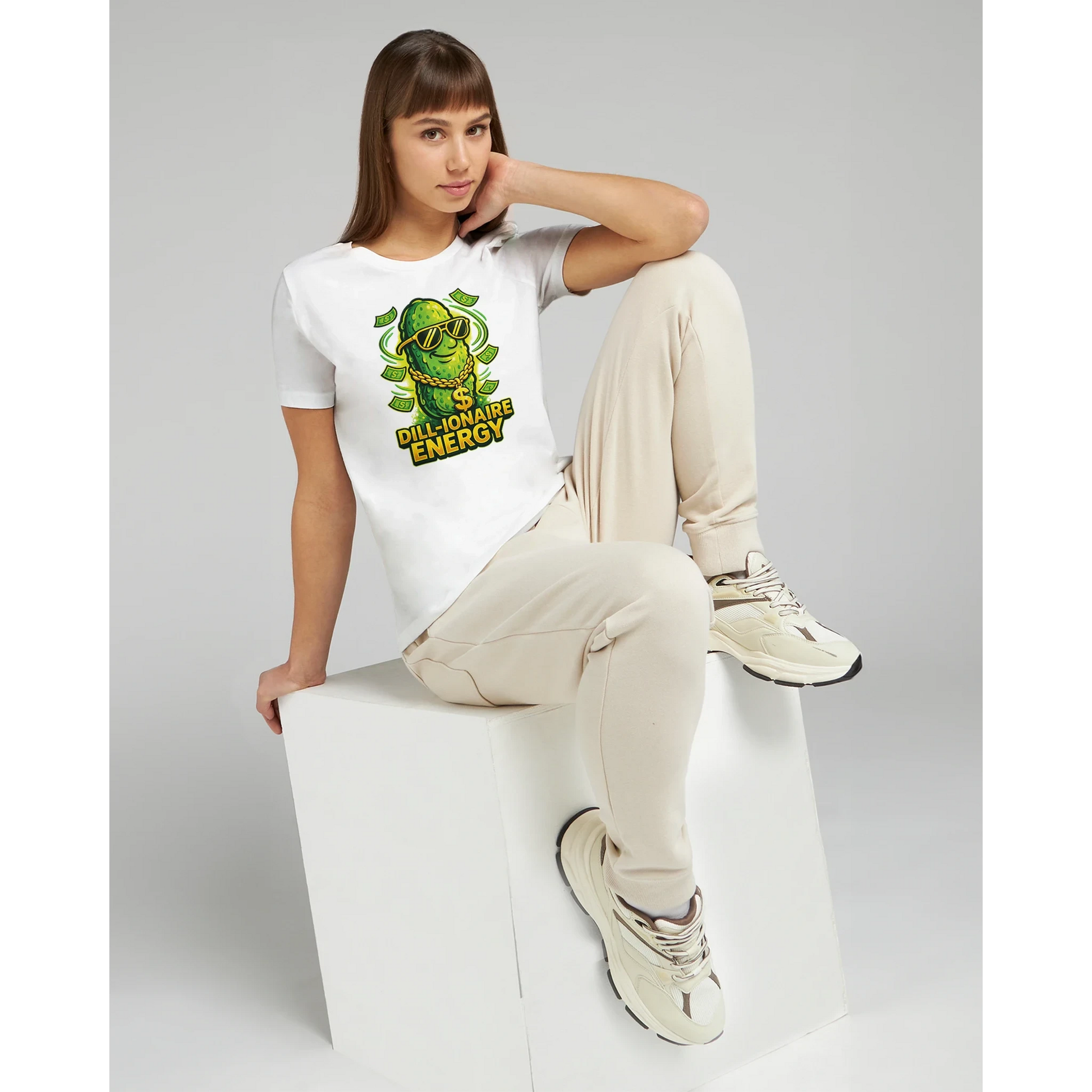 Women’s Dill-ionaire Energy Pickle T-Shirt