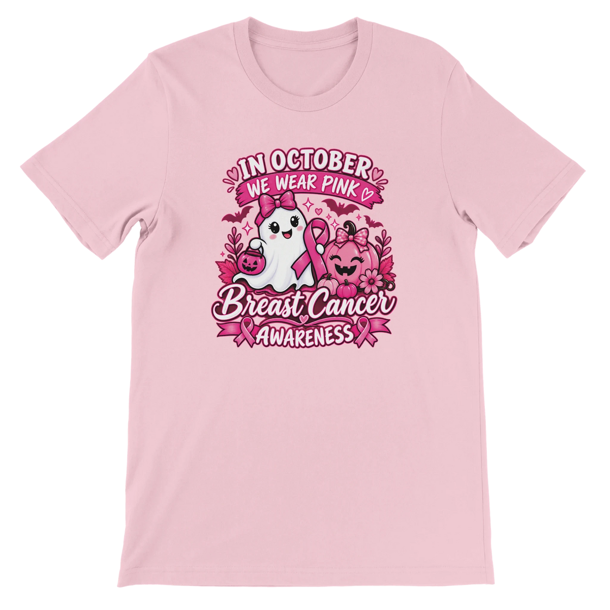 In October We Wear Pink Ghost Pumpkin T-Shirt