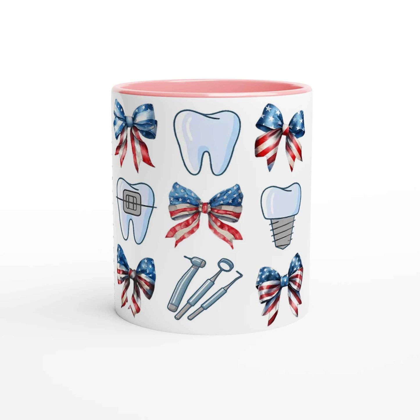 Dental 4th of July 11oz Coffee Mug with Color Inside