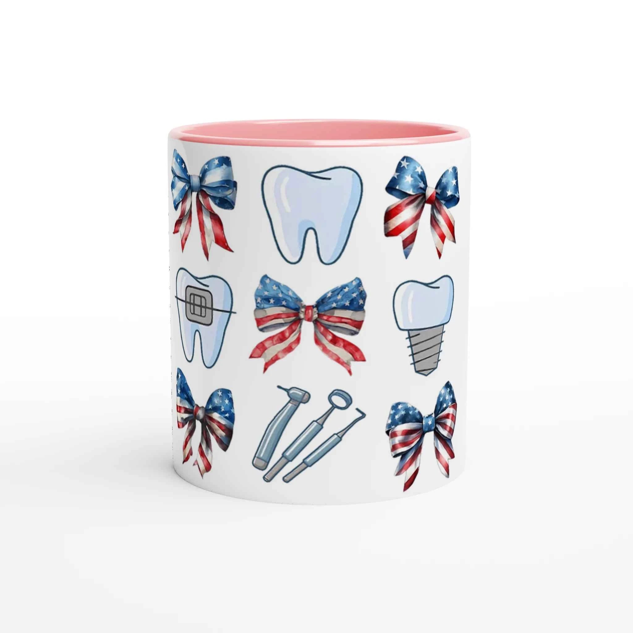 Dental 4th of July 11oz Coffee Mug with Color Inside