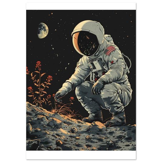 "Lunar Bloom" Poster – Cosmic Discovery Wall Art (Multiple Sizes Available)