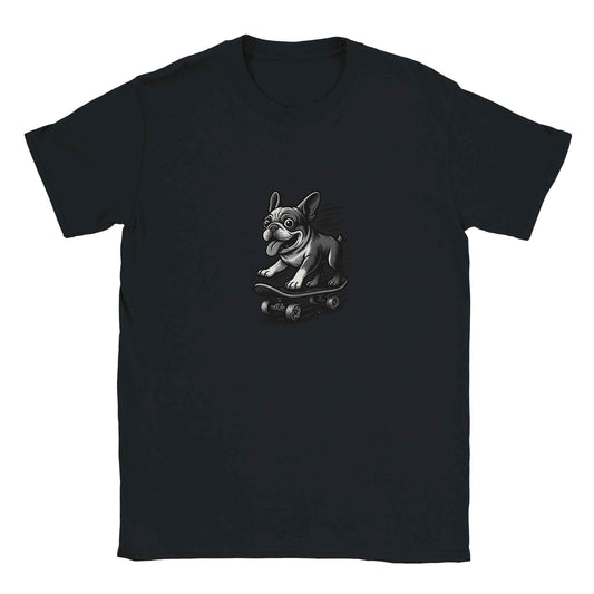 "Skater Frenchie" Frenchie T-Shirt – Rad French Bulldog Skateboard Design
