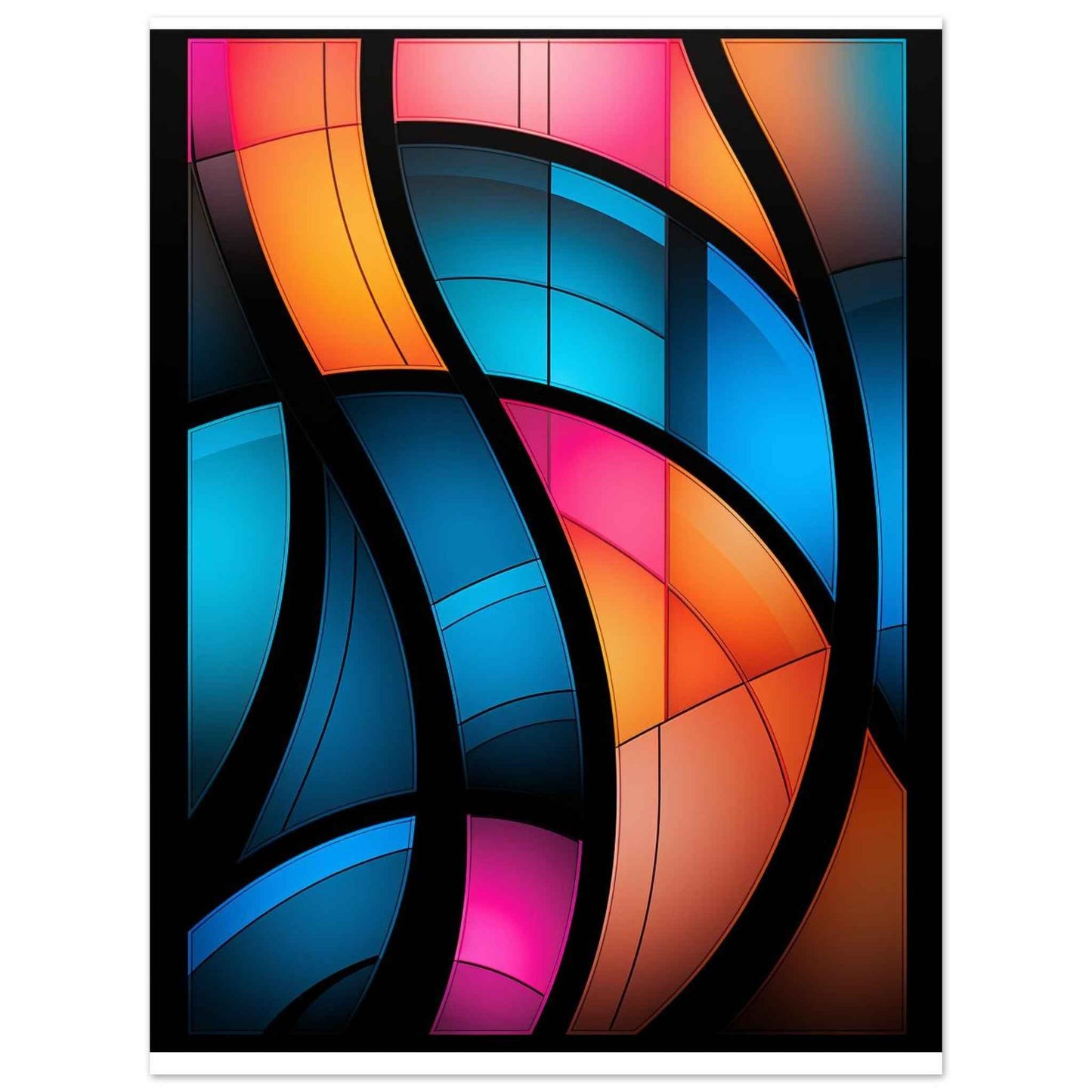 "Chromatica Swirl" Poster – Vibrant Abstract Wall Art (Multiple Sizes Available)