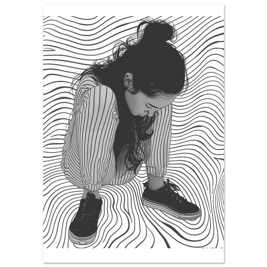 "Wavy Wonder" Poster – Striking Optical Illusion Wall Art (Multiple Sizes Available)